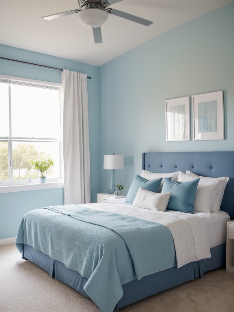 Create a Calming Bedroom Oasis with Soft Blues and Pastel Tones