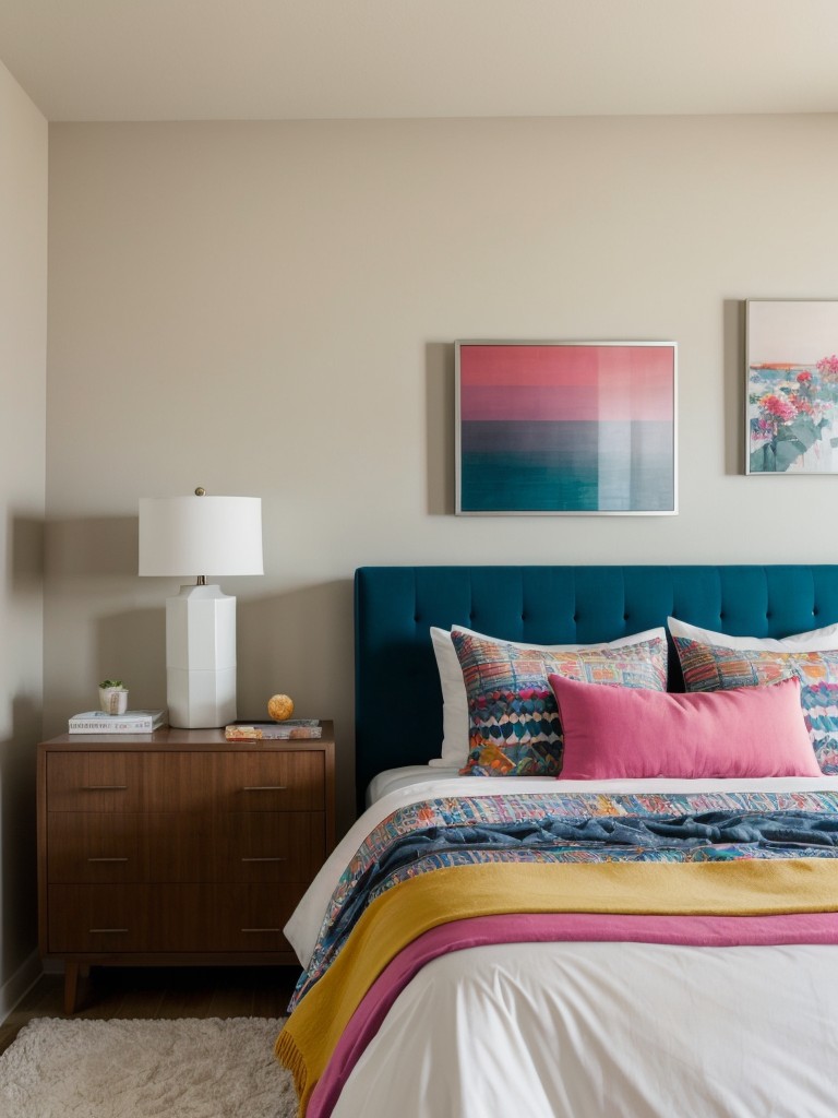 Vibrant & Stylish Apartment Decor: Add Color to Modern Bedrooms!