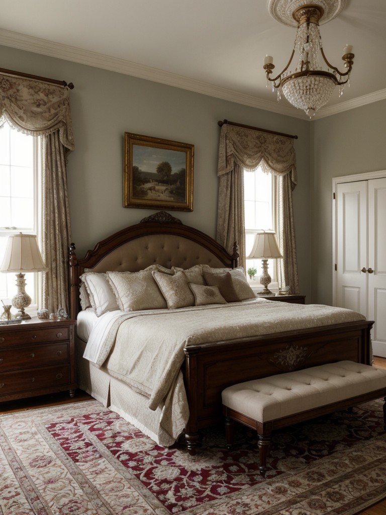 Elevate Your Victorian Bedroom with Plush Rugs and Ornate Designs