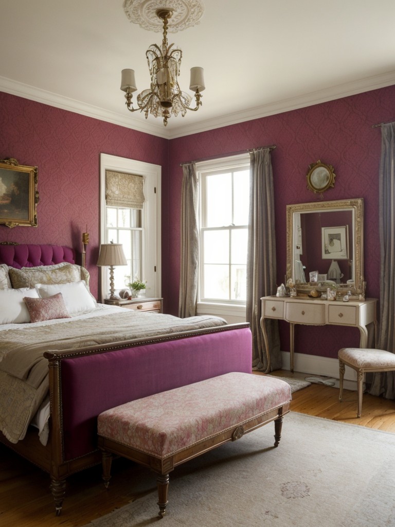 Victorian-Inspired Eclectic Bedroom: Mix Patterns, Colors, and Textures!