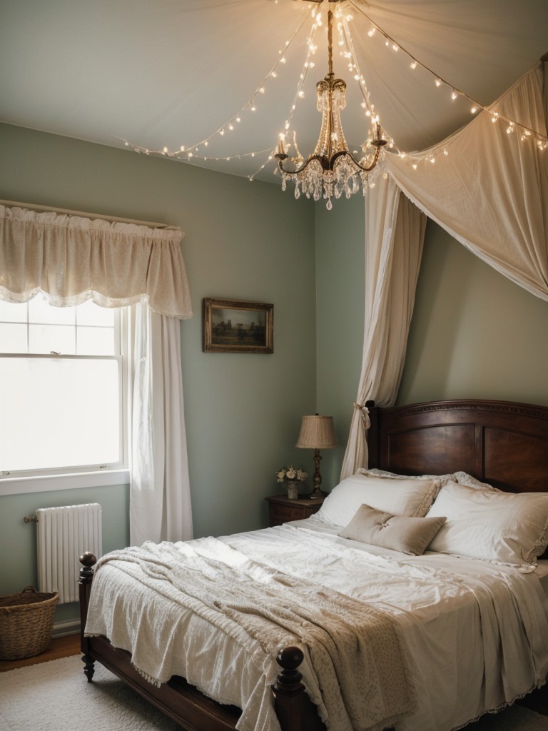 Vintage Victorian Bedroom Vibes: Fairy Lights and Canopy Beds for Dreamy Apartments