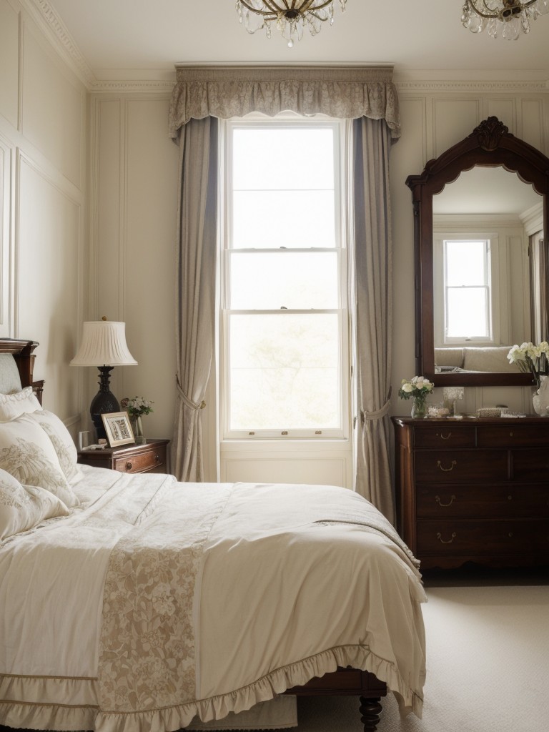 Vintage Victorian Vibes: Elevate Your Bedroom Retreat with Plush Fabrics and Detailed Finishes!