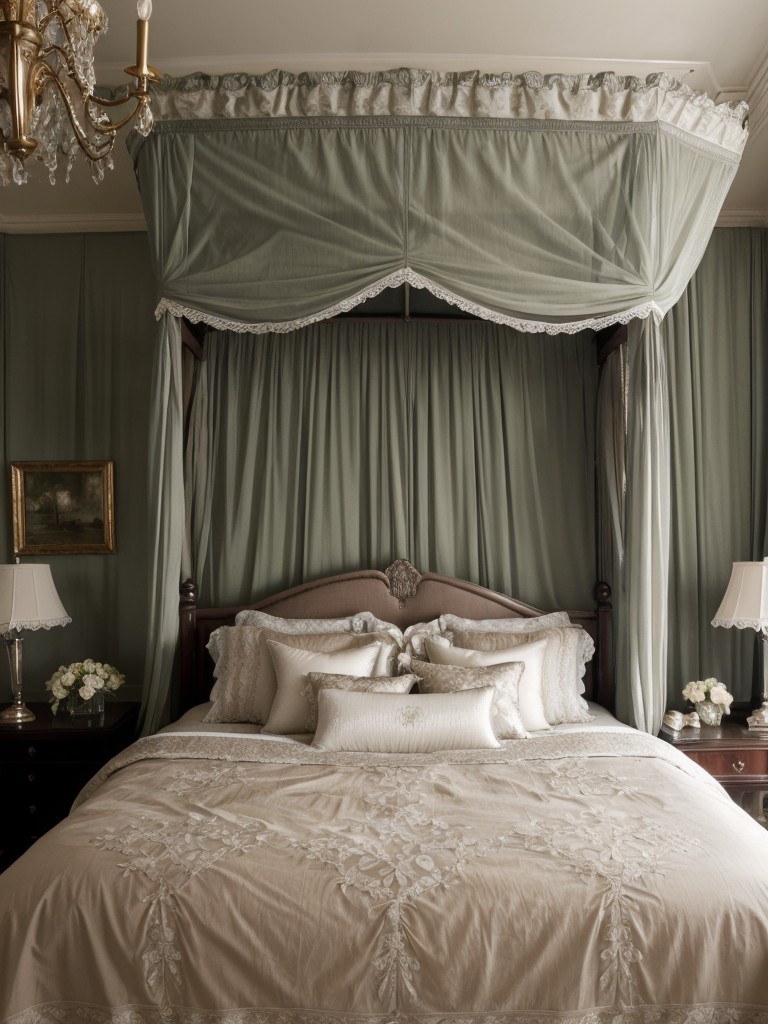 Victorian-inspired Apartment Bedroom: Dreamy Canopy Bed Decor