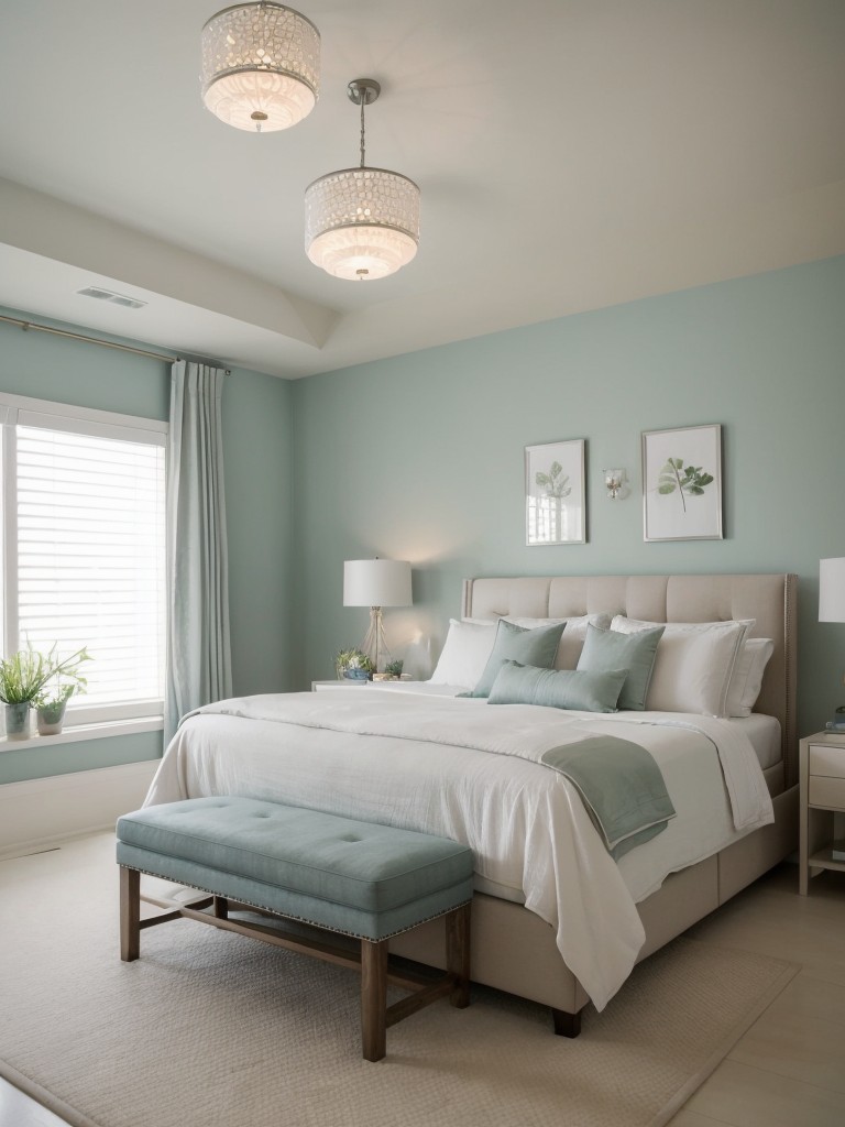 Tranquil Apartment Oasis: Create a serene bedroom with calming water features!