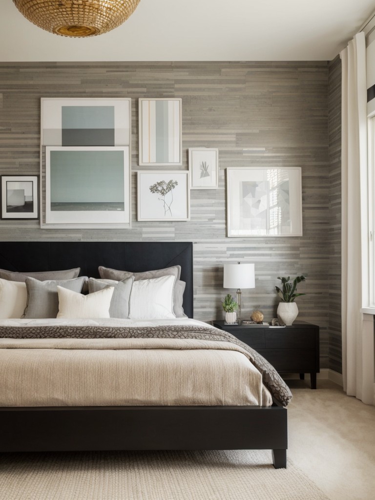 Bold accent walls for a dreamy contemporary bedroom.