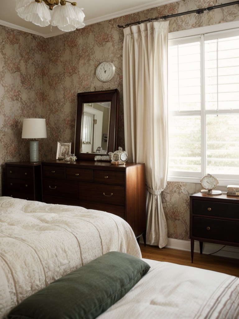 Vintage-inspired apartment decor for a retro-chic bedroom vibe