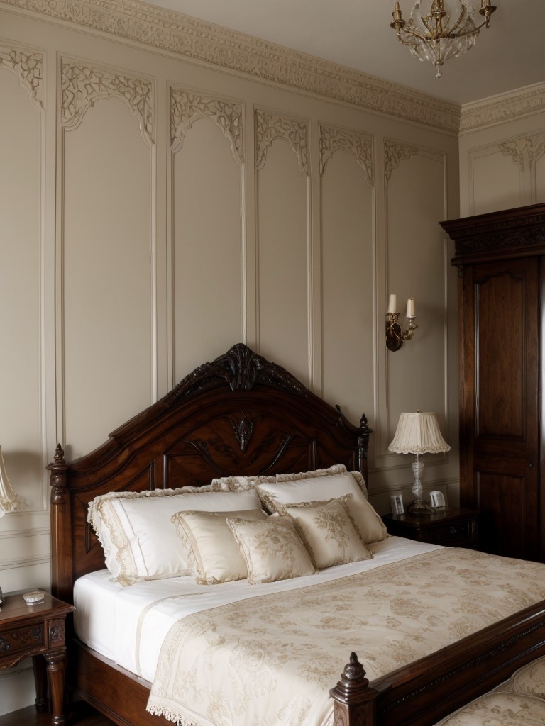 Romantic Victorian Bedroom Decor: Carved Wood Furniture Ideas