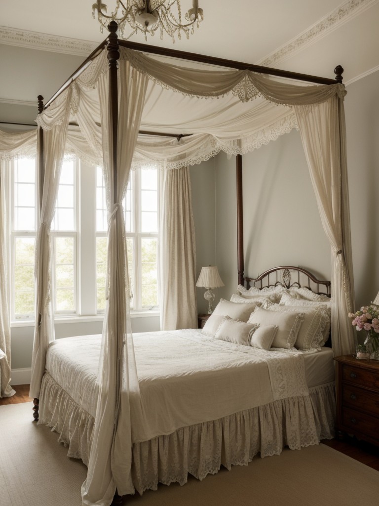 Whimsical Victorian Bedroom: Create Romance with a Four-Poster Bed
