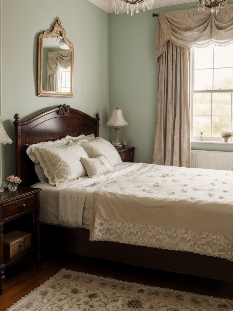 Magical Victorian Bedroom Decor: Vintage Jewelry, Pressed Flowers & Lace Curtains