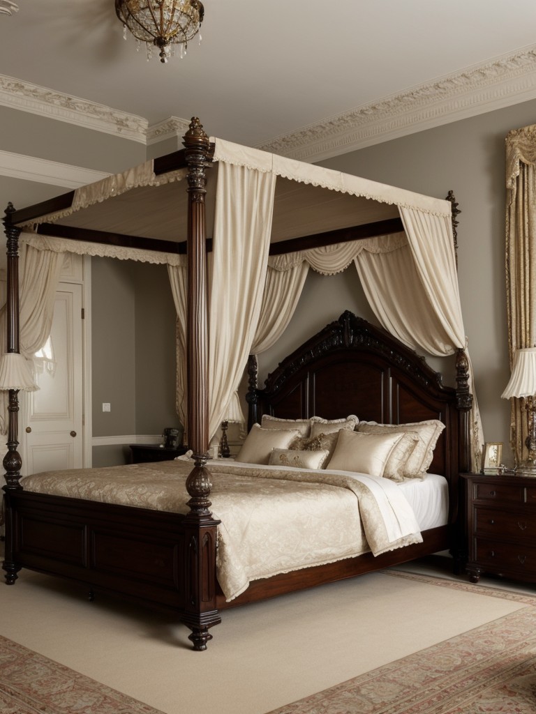 Create Victorian Magic in Your Bedroom with Canopy Beds & Ornate Furniture!