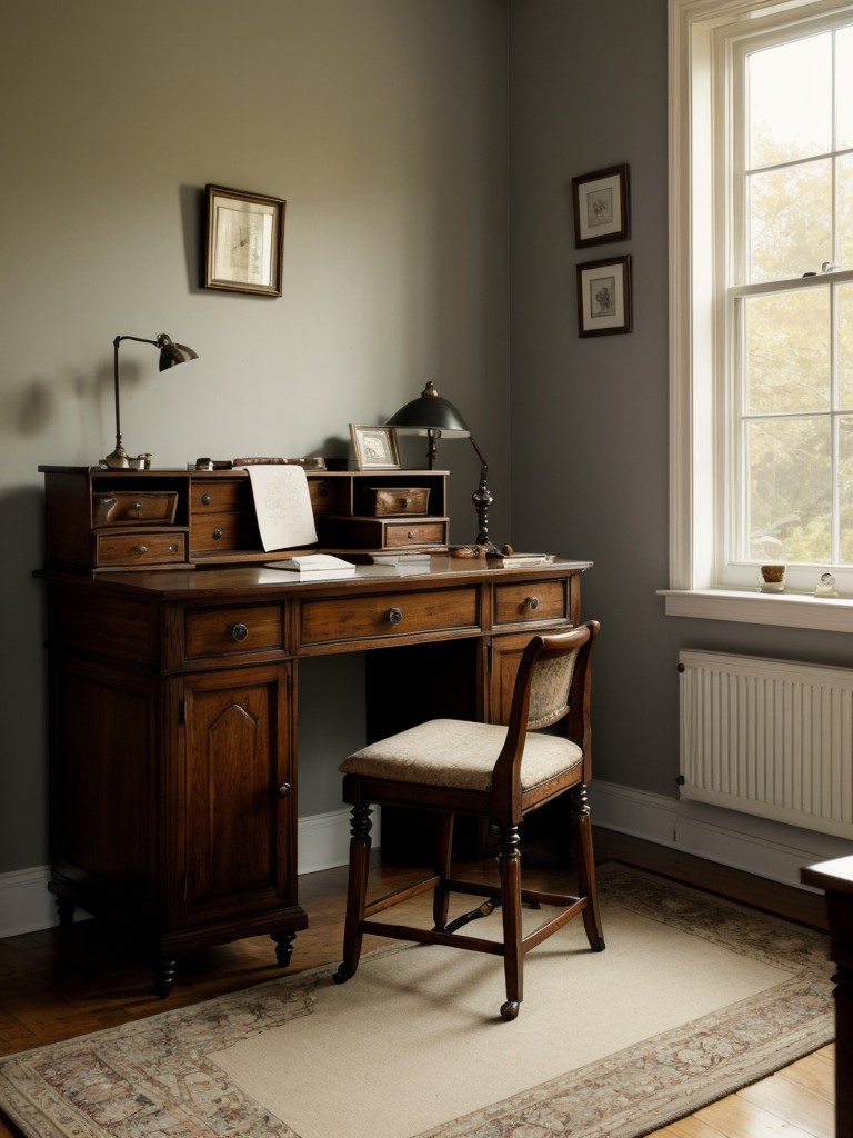 Create a Charming Victorian Bedroom with Antique Workspace
