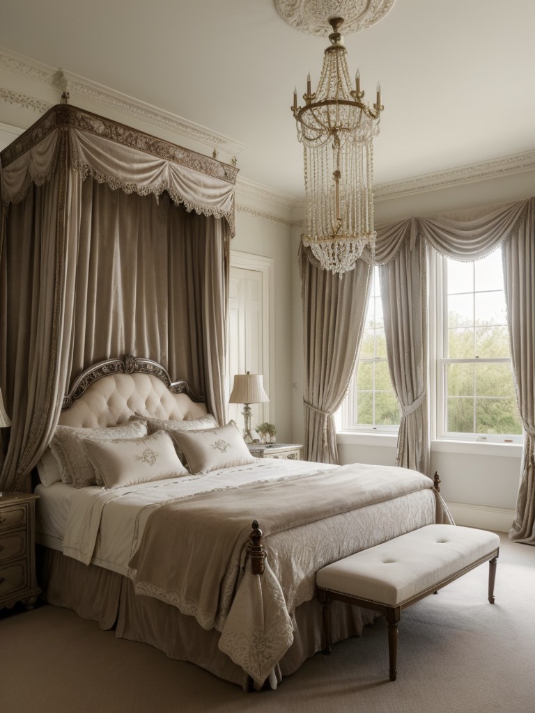 Victorian-inspired luxury for your modern apartment! Refined bedroom decor ideas.