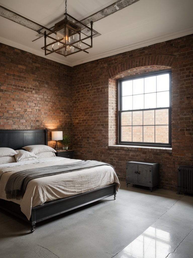 Modern Industrial Apartment Vibes: Exposed Brick, Metal Accents & Minimalistic Flair