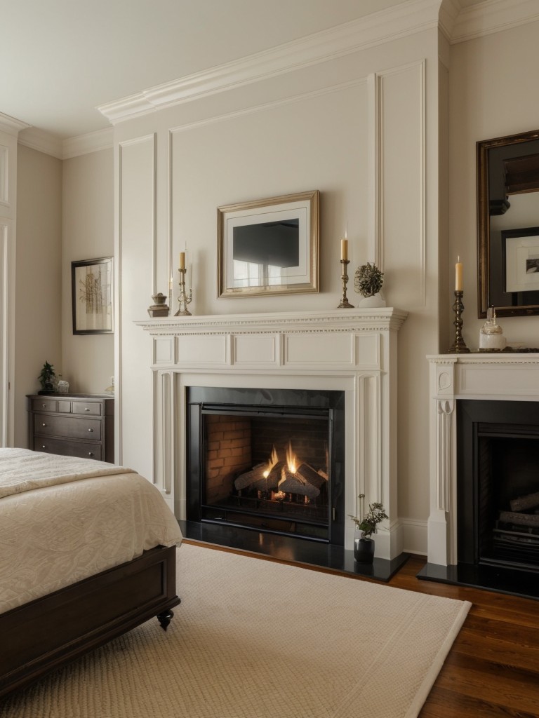 Create a Cozy Oasis: Add a Decorative Fireplace Mantel to Your Bedroom!