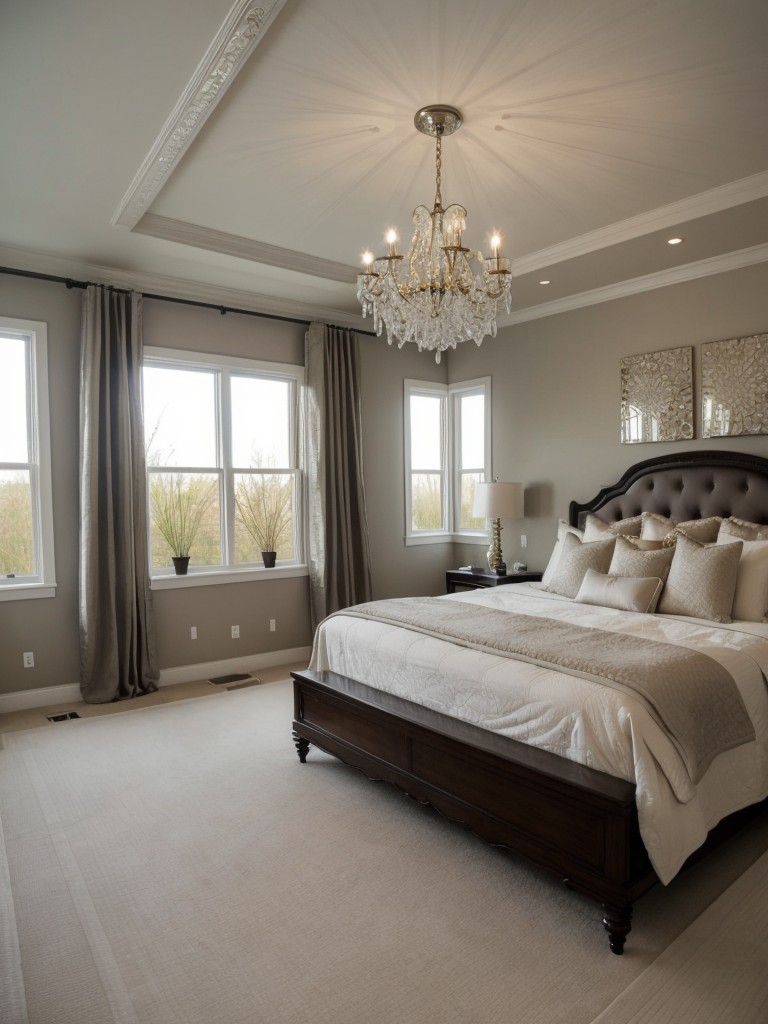 Modern meets Victorian: Elevate your bedroom with a stunning chandelier!