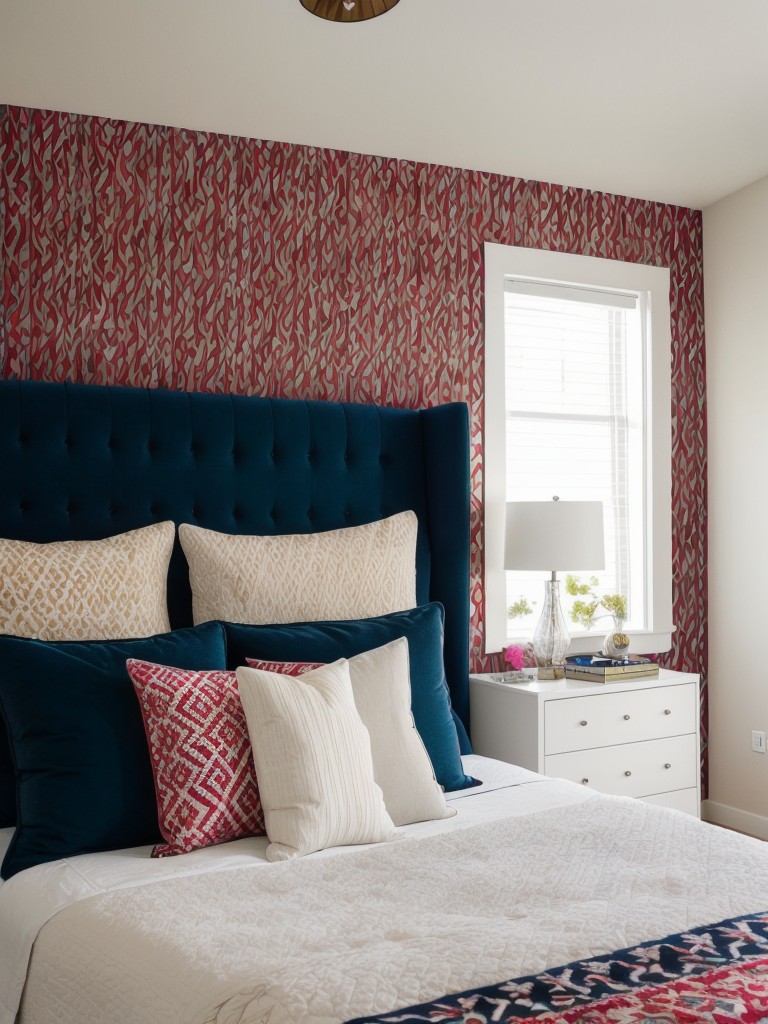 Bold Patterns for a Stylish Apartment Bedroom!