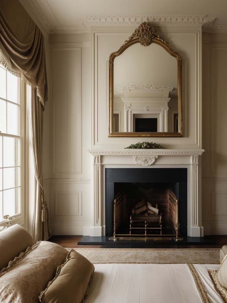 Regal Ambiance: Victorian Bedroom Decor Tips with a Decorative Fireplace Surround