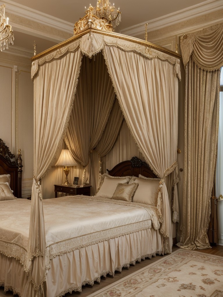 Regal Victorian Bedroom Decor: Embrace Grandeur with a Four-Poster Bed