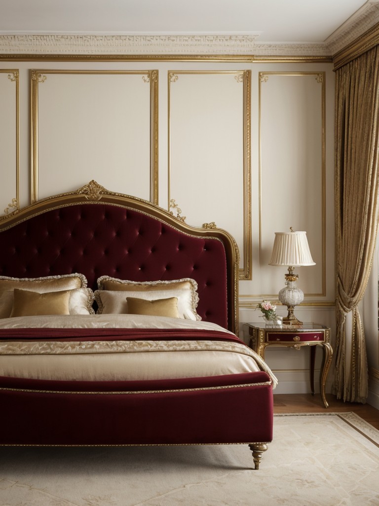 Elegant Victorian Bedroom: Luxurious Decor for a Regal Apartment