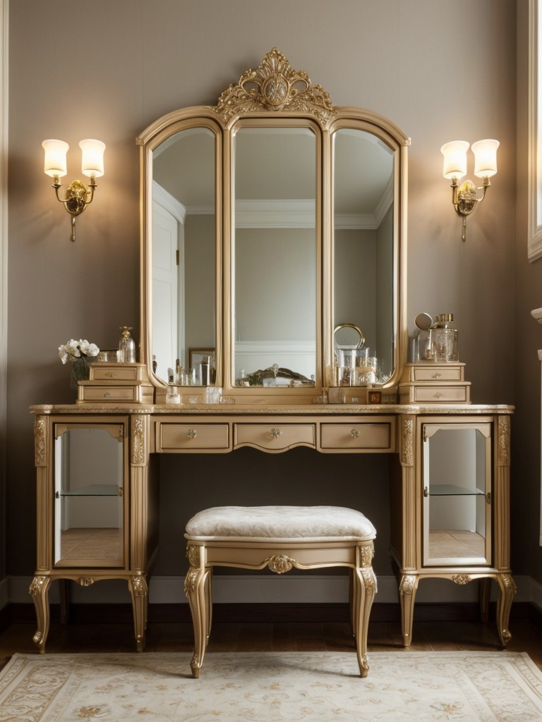 Vintage Glam: Create a Regal Victorian Bedroom with a Vintage-inspired Vanity Table