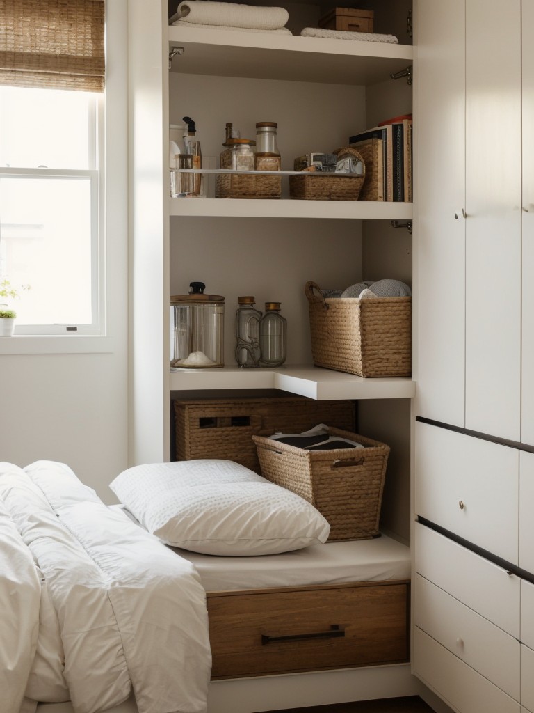 Small Apartment Bedroom: Stylish Storage Ideas for a Unique Space!