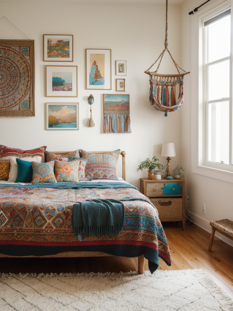 Boho Bedroom: Embrace Eclectic Pairings for Playful Apartment Vibes!