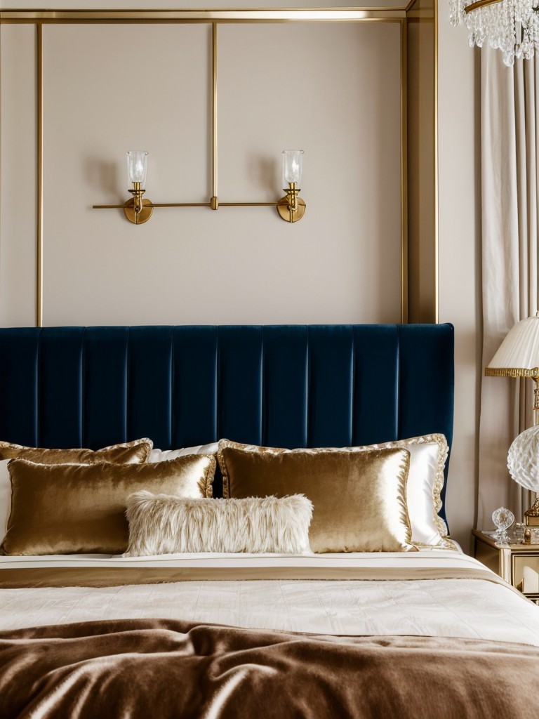 Luxurious Bedroom Decor: Plush Upholstery, Silk Bedding, Opulent Accessories