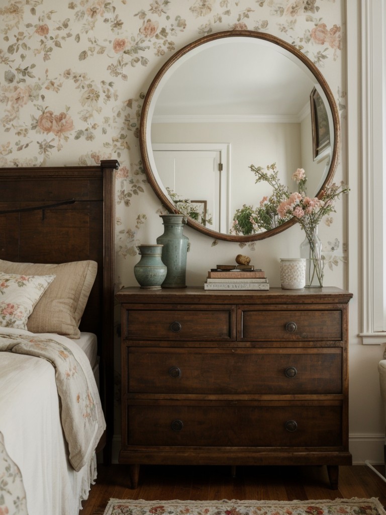 Vintage-inspired Apartment Makeover: Elevate Your Space with Distressed Wood & Antique Mirrors!