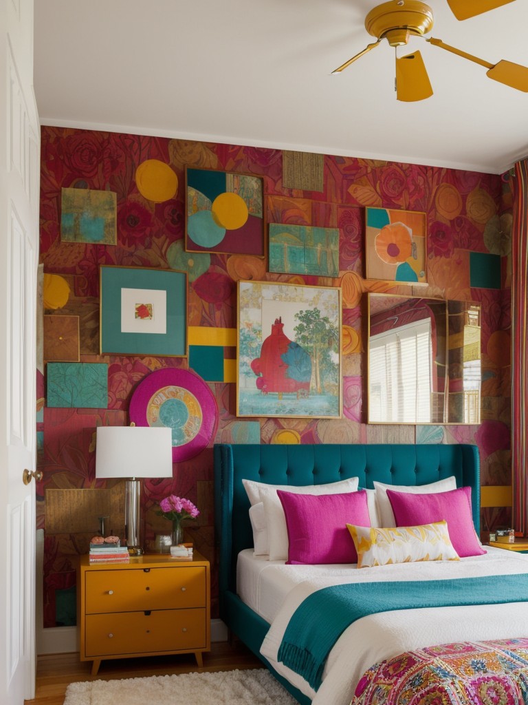 Bold & Vibrant Apartment Makeover: Elevate Your Space with Eclectic Bedroom Designs