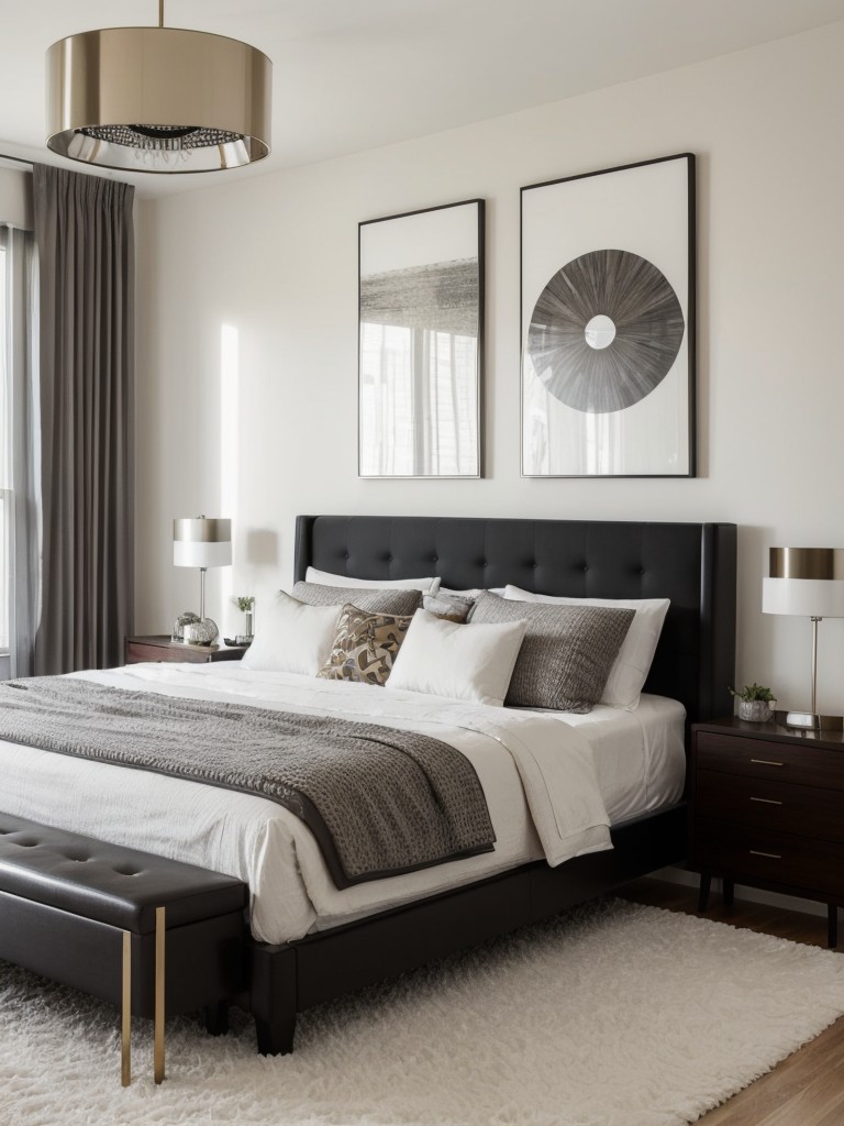 Upgrade Your Apartment with Modern Monochrome and Metallic Accents