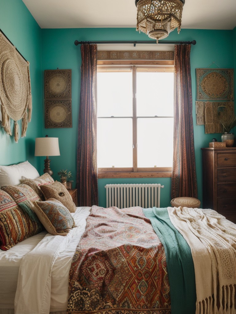 Boho Chic Bedroom: Mix Prints, Textures & Colors