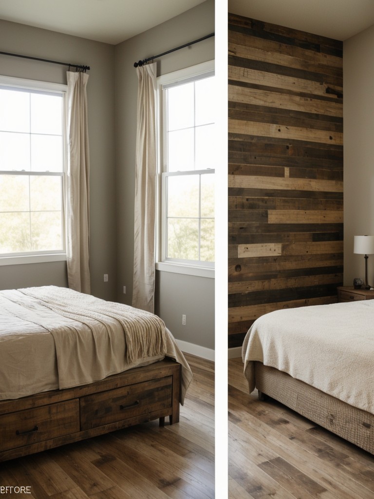 Rustic Bedroom Bliss: Transform Your Space with Weathered Wood!