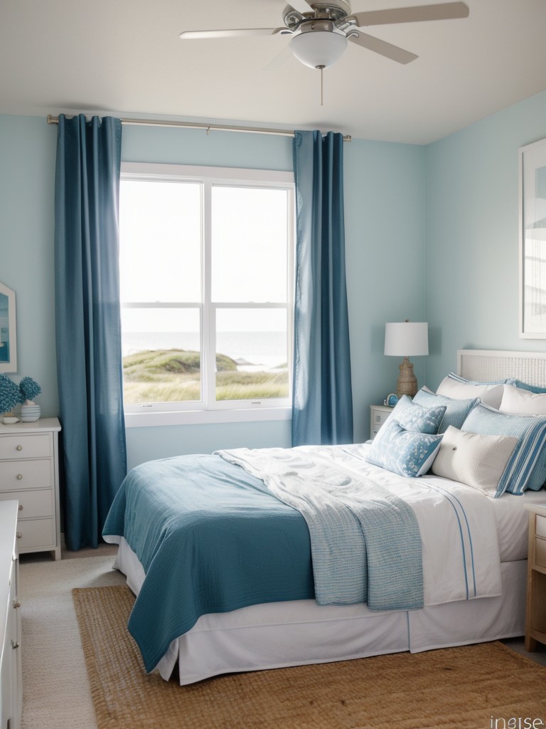 Coastal Bedroom Transformation: Nautical Colors & Seaside Vibes