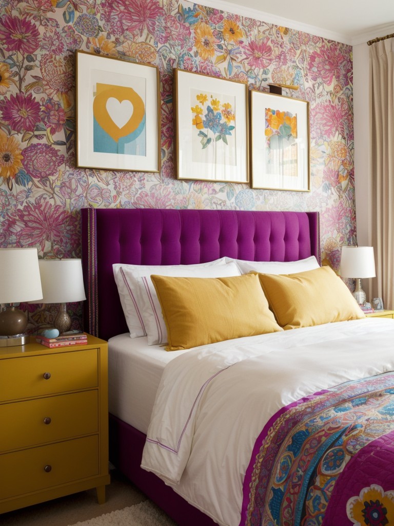 Vibrant Apartment Bedroom: Embrace Eclectic Decor Magic!