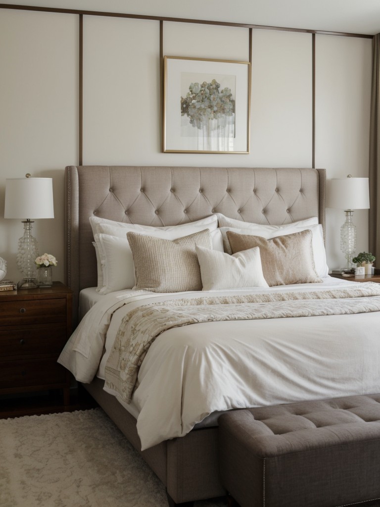 Luxe Living: Elevate Your Bedroom with Tufted Bench and Upholstered Headboard!