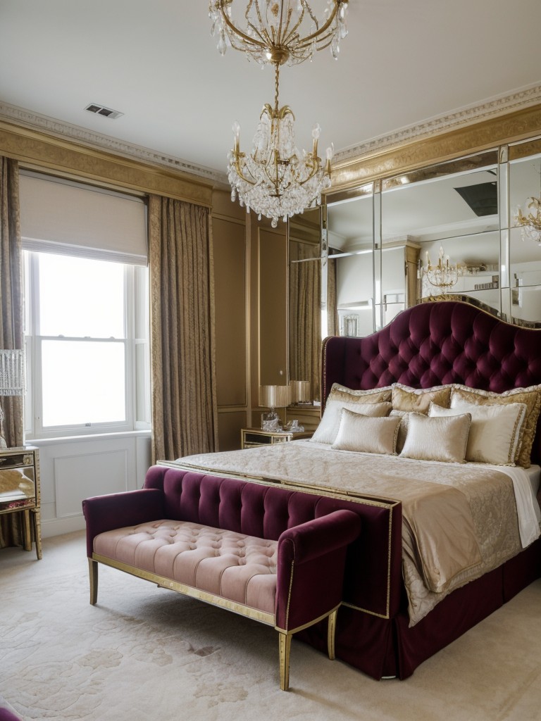 Luxurious Hollywood Regency-Inspired Bedroom: Embrace Opulence!