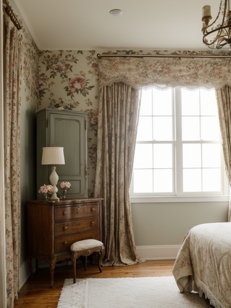 Vintage-inspired Eclectic Bedroom: Timeless Charm and Delicate Details