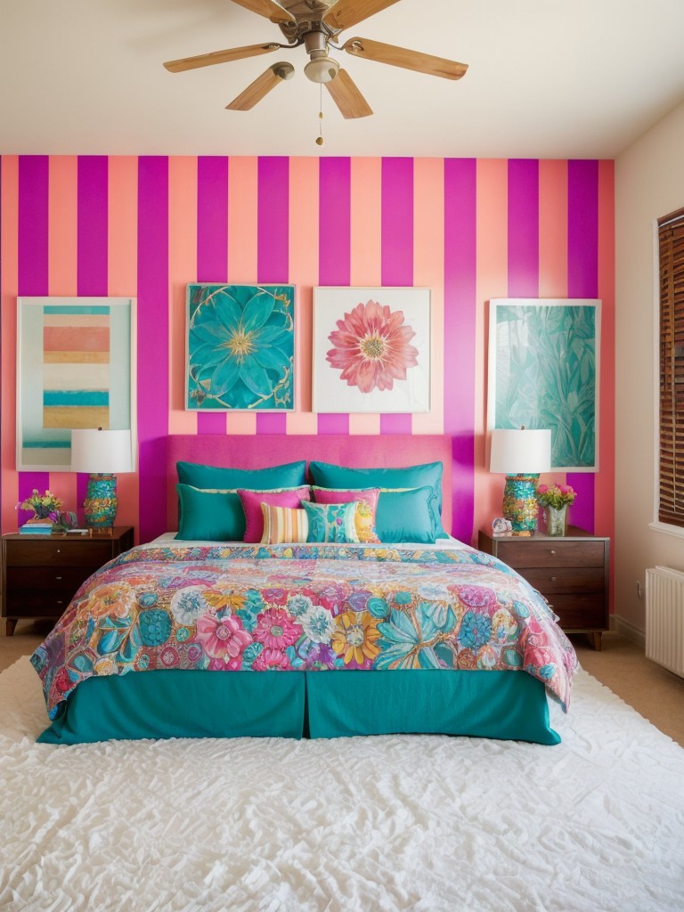 Playful Paradise: Vibrant Apartment Bedroom Ideas!