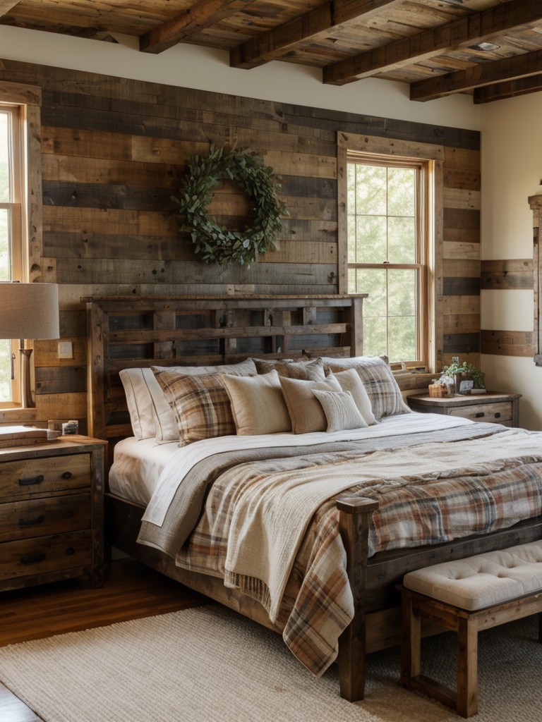 Rustic Charm: Cozy Up Your Apartment with Reclaimed Wood and Earth Tones.