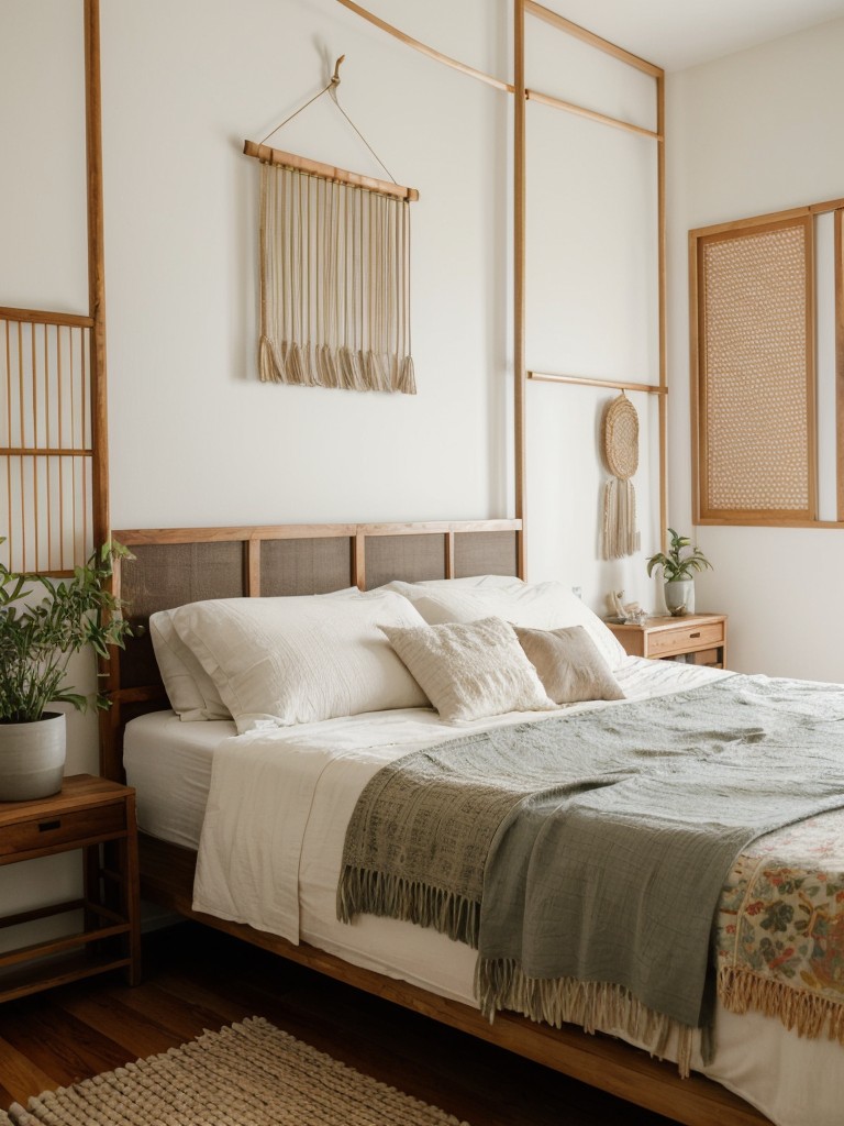 Create Zen Vibes: Eclectic Bedroom Ideas for a Boho-Inspired Apartment.