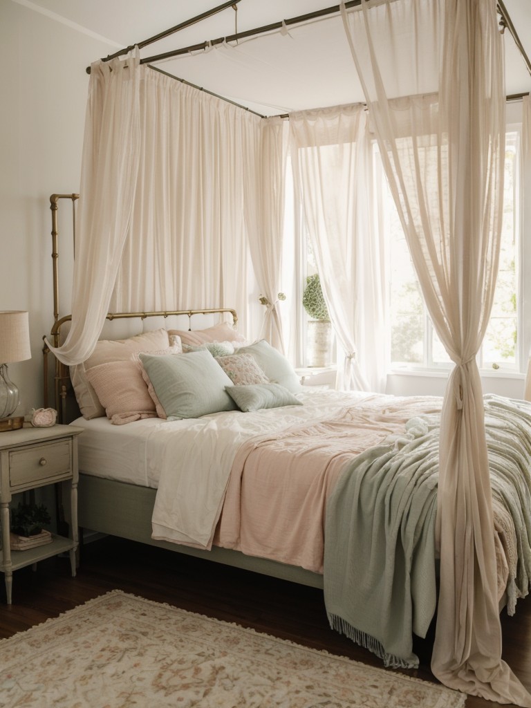 Dreamy Canopy Bed: Vintage meets Modern for an Eclectic Bedroom.