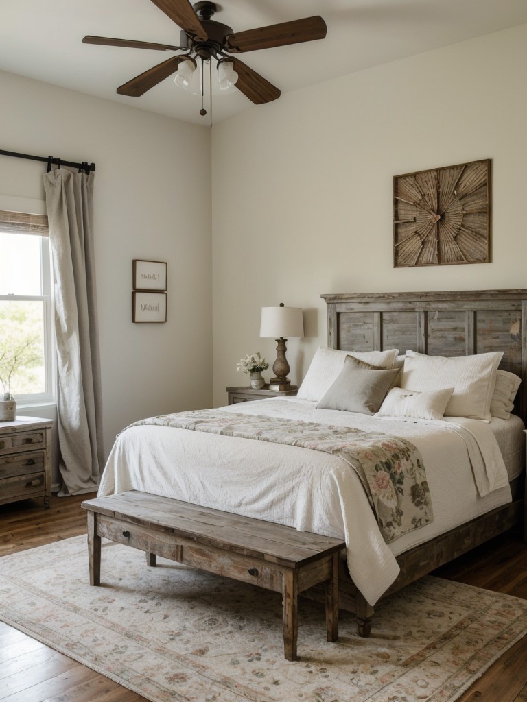 Farmhouse-Inspired Bedrooms: Distressed Furniture, Vintage Accents, Floral Patterns!