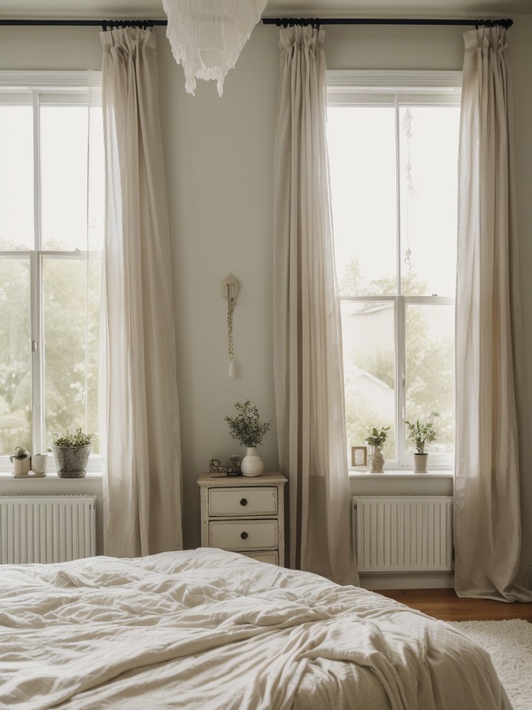 DIY Dreamy Apartment Bedroom Decor: Ethereal and Romantic Curtains