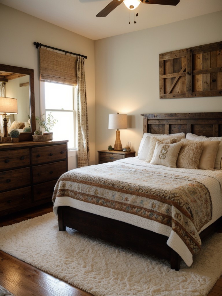 Eclectic & Cozy: Rustic Charm in the Bedroom