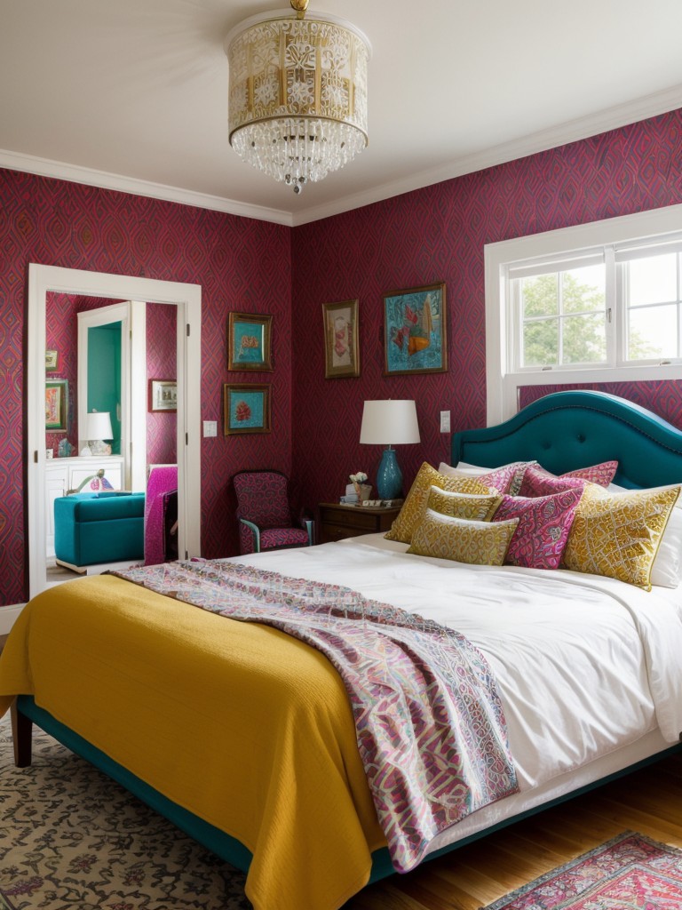 Vibrant & Playful: Transform Your Bedroom with Eclectic Decor!