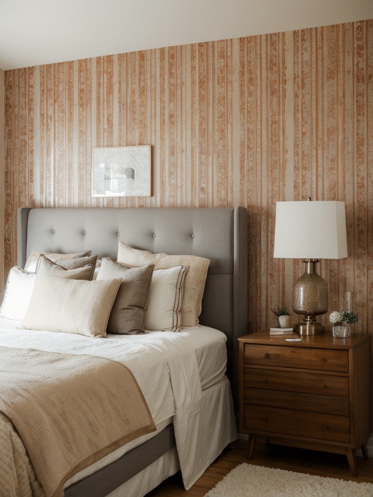 Affordable Apartment Upgrades: Stunning Bedroom Ideas with Statement Wallpaper!