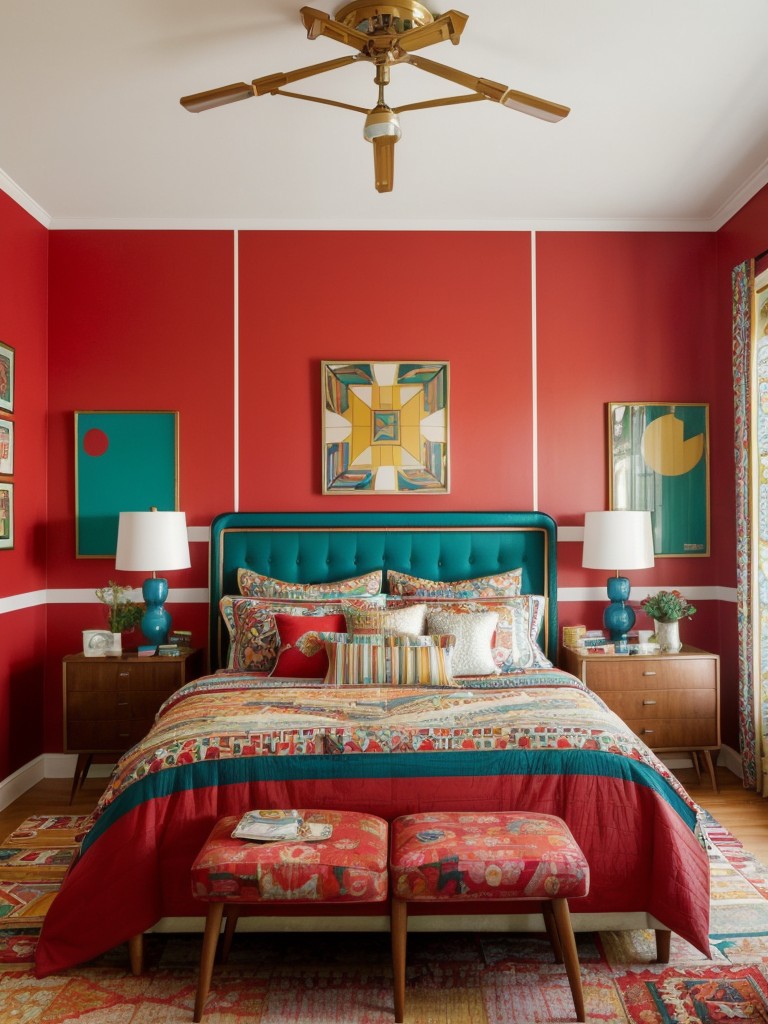 Bold & Beautiful: Retro-Inspired Bedroom Design with Mid-Century Magic