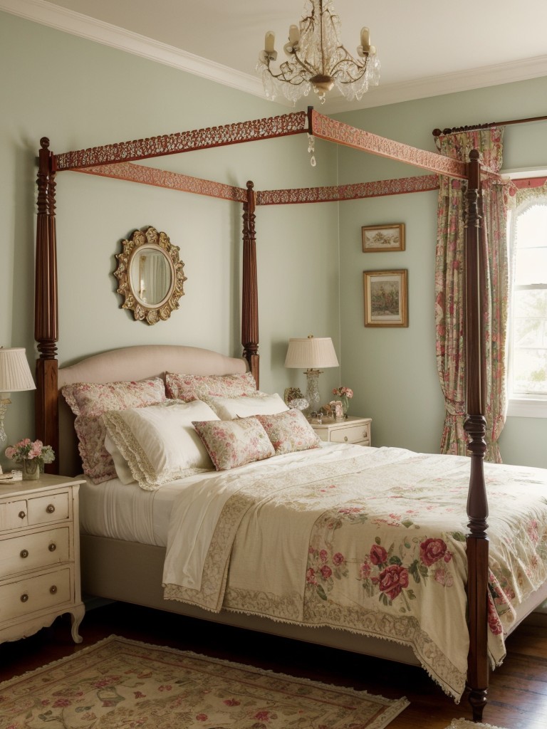 Vintage-inspired maximalist bedroom: Create a romantic and elegant space!