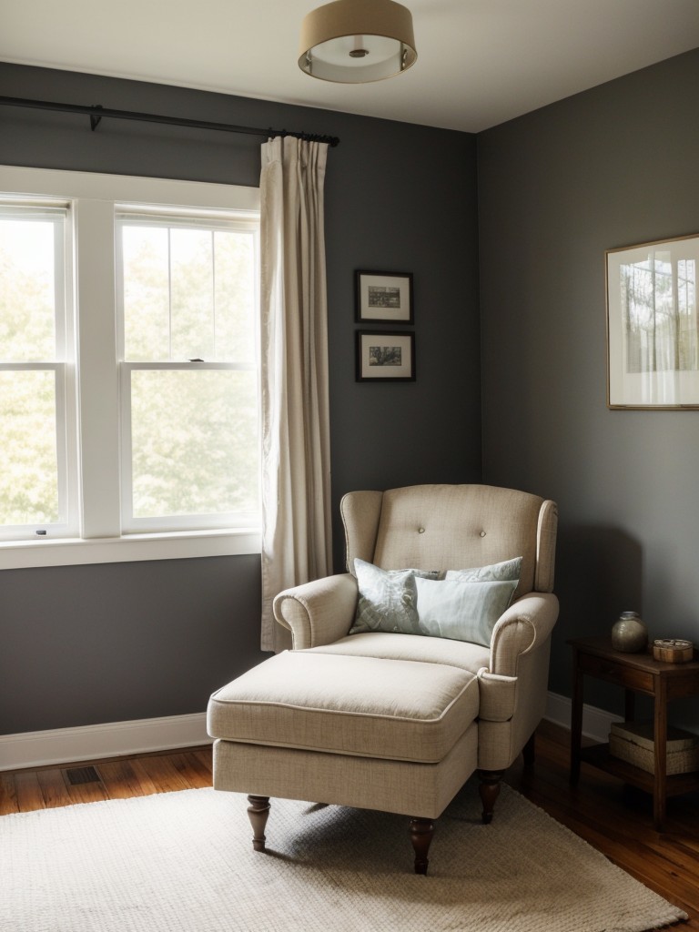 Cozy Reading Nook: Elevate Your Apartment with a Relaxing Seating Area