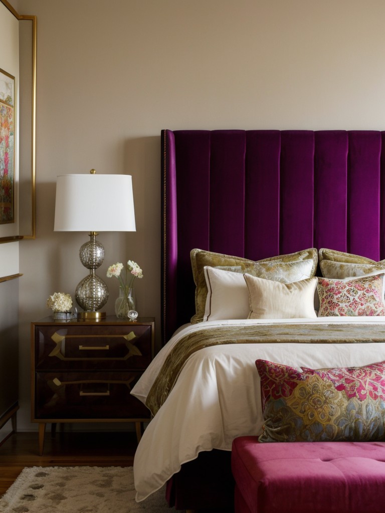 Unique Apartment Bedroom Decor: Create an Eye-Catching Focal Point with a Statement Headboard!